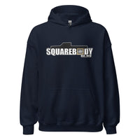 Thumbnail for Square Body Hoodie - Est 1973  From Aggressive Thread - Color Navy