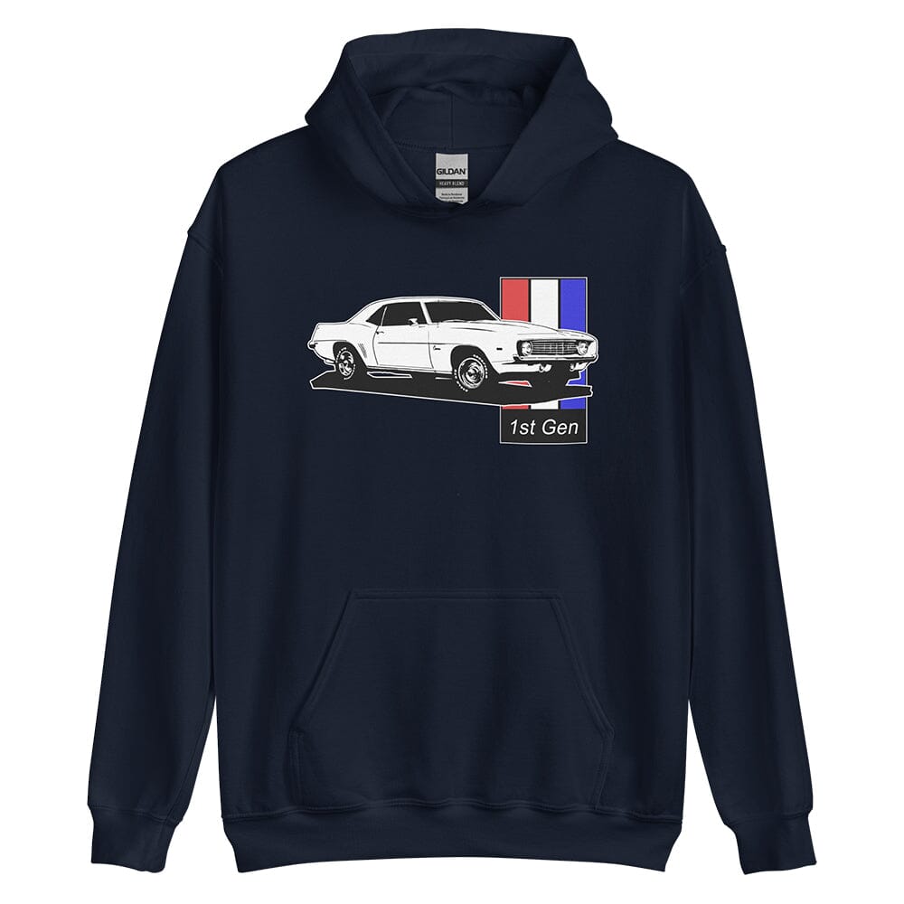 69 Camaro Hoodie From Aggressive Thread - Navy