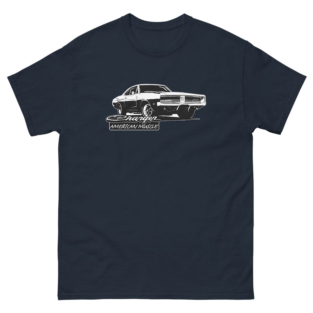 1969 Charger T-Shirt From Aggressive Thread - Color Navy