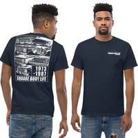 Thumbnail for Square Body T-Shirt modeled in navy