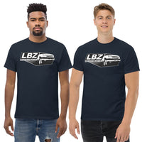 Thumbnail for Men Wearing a LBZ Duramax T-Shirt From Aggressive Thread - Color Navy