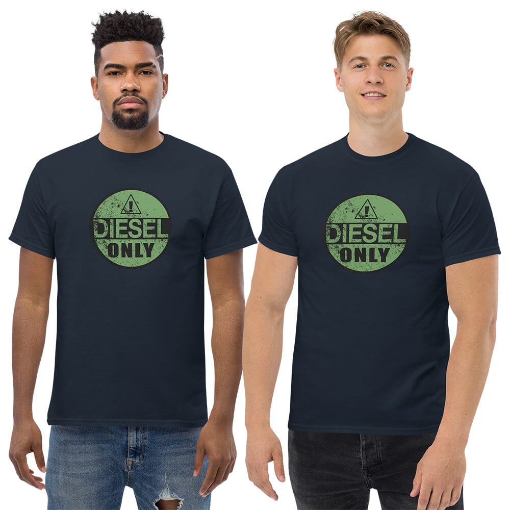 Truck T-Shirt - Diesel Only-In-Navy-From Aggressive Thread