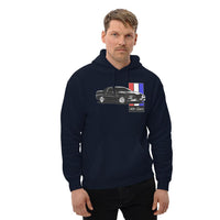 Thumbnail for Man modeling 4th Gen Camaro Hoodie in navy