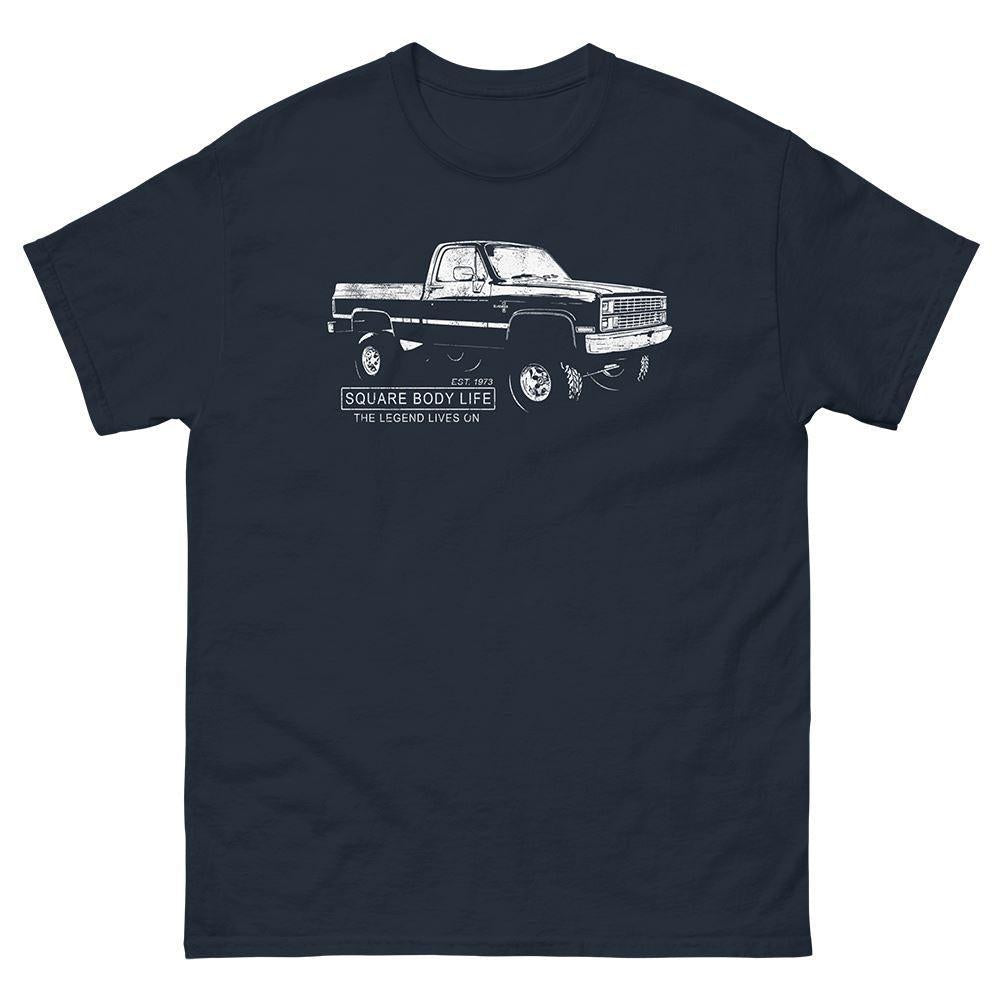 Square Body T-Shirt in Navy From Aggressive Thread