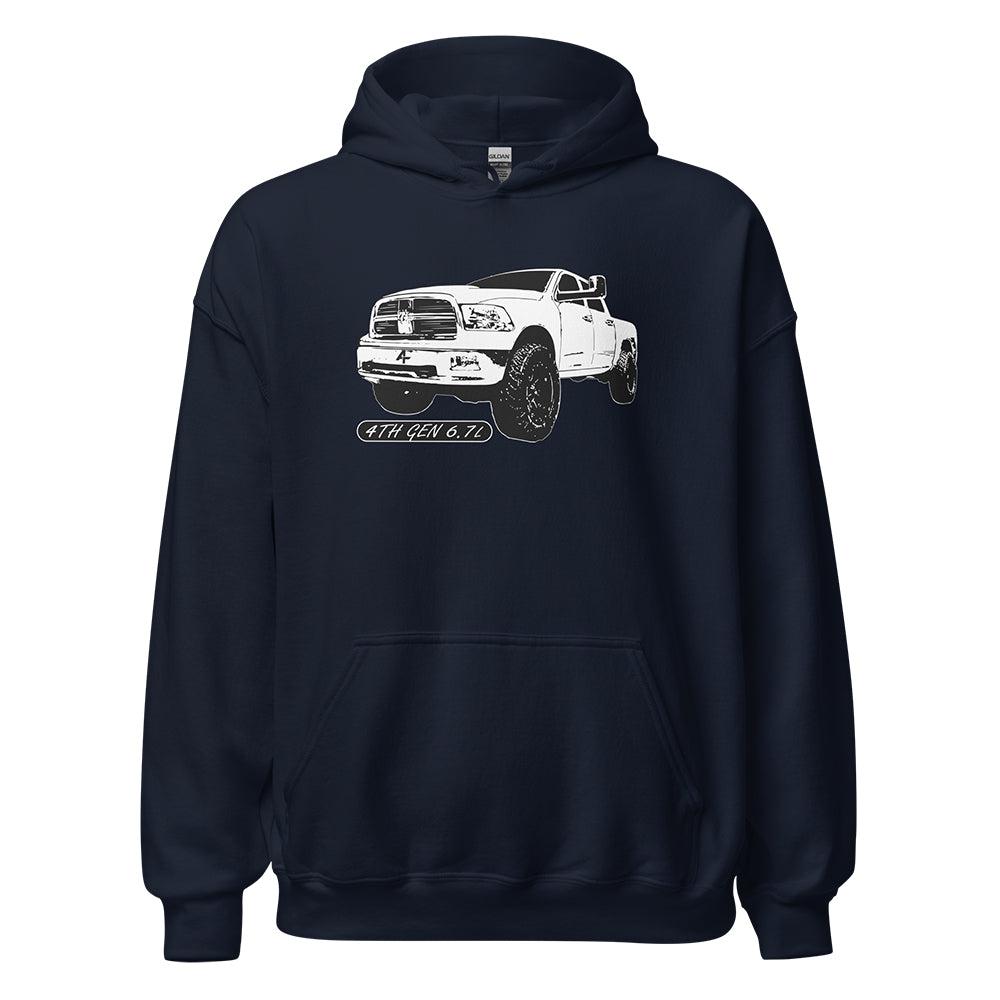 4TH Gen 6.7l Cummins Truck Hoodie in navy