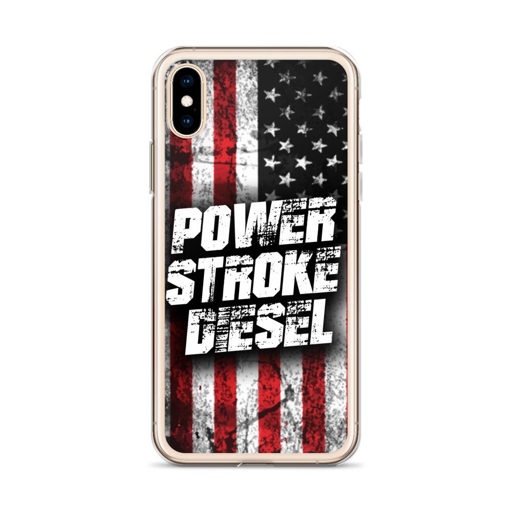 Power Stroke Diesel American Flag iPhone Case