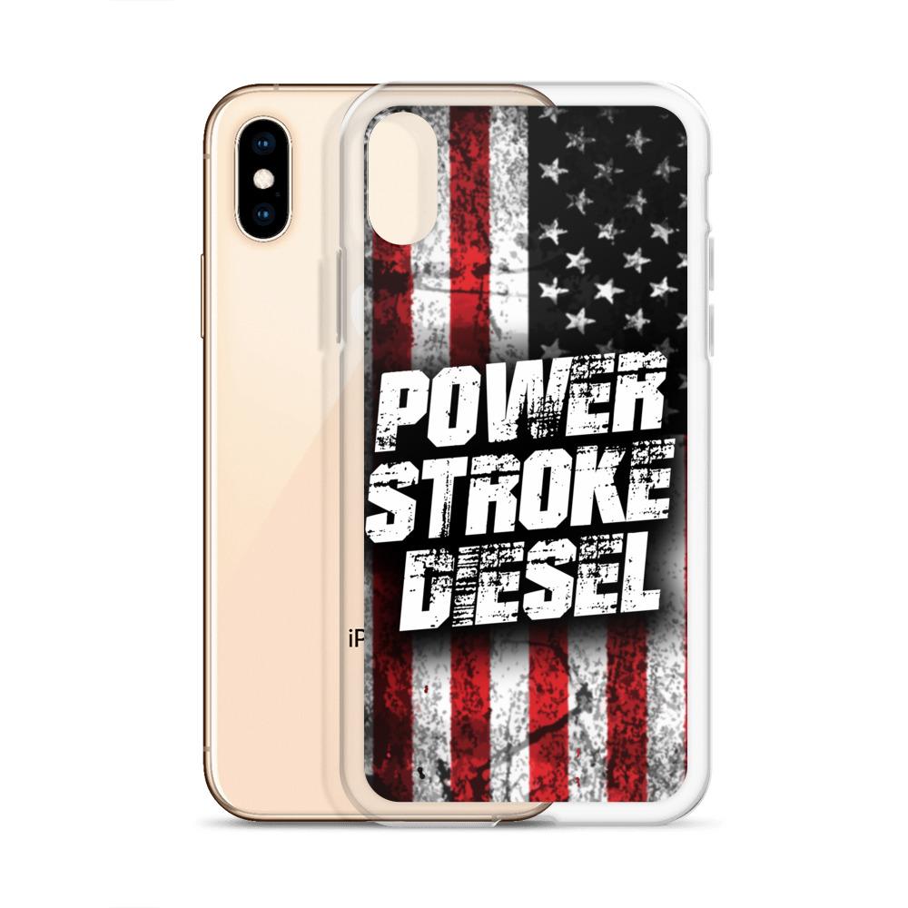 Power Stroke Diesel American Flag iPhone Case