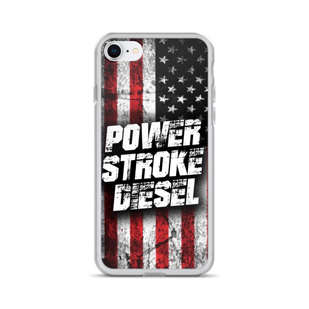 Power Stroke Diesel American Flag iPhone Case