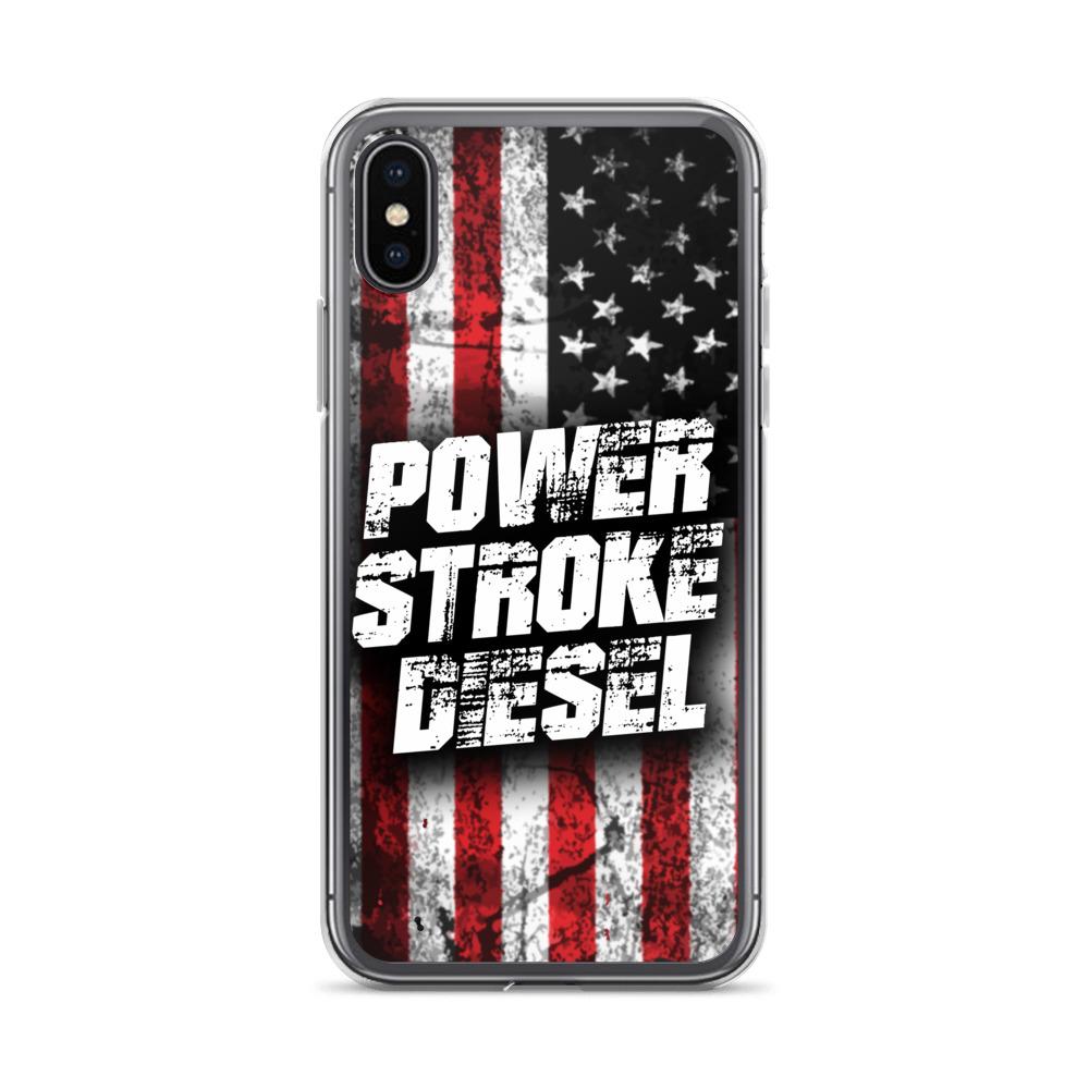 Power Stroke Diesel American Flag iPhone Case