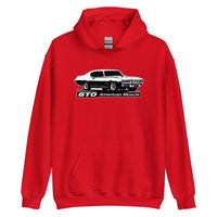 Thumbnail for 1969 GTO Hoodie From Aggressive Thread Muscle Car Apparel - color red