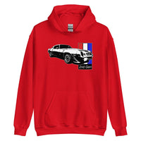 Thumbnail for Second Gen Camaro Hoodie in Red From Aggressive Thread Muscle Car Apparel