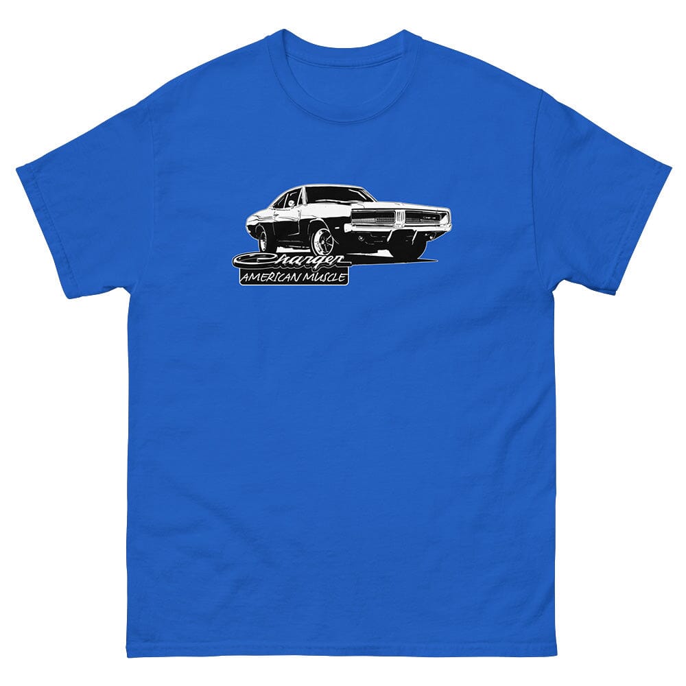 1969 Charger T-Shirt From Aggressive Thread - Color Blue