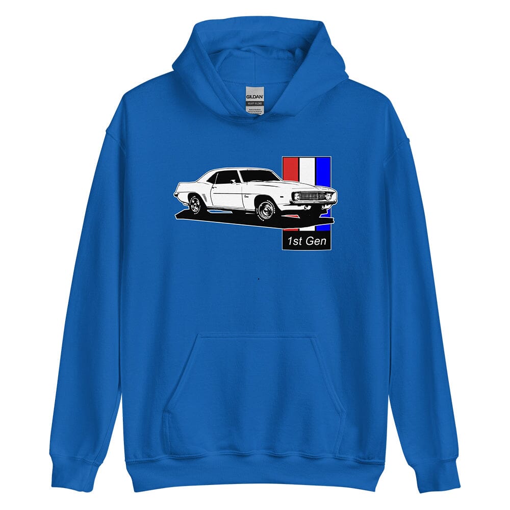 69 Camaro Hoodie From Aggressive Thread - blue