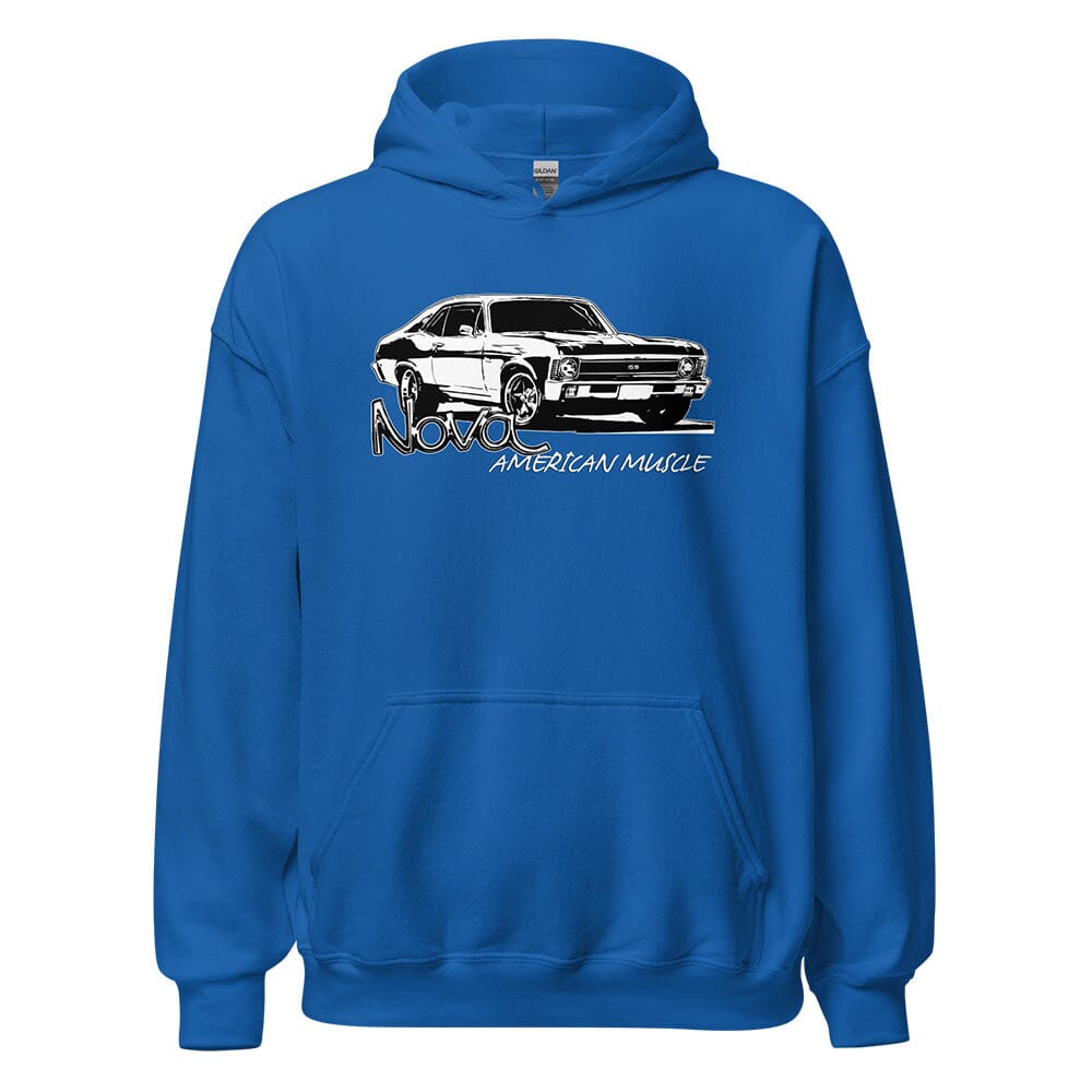 68-72 Nova Hoodie From Aggressive Thread - Color Blue