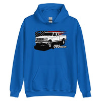 Thumbnail for OBS Extended Cab F250 Hoodie From Aggressive Thread - Color Blue