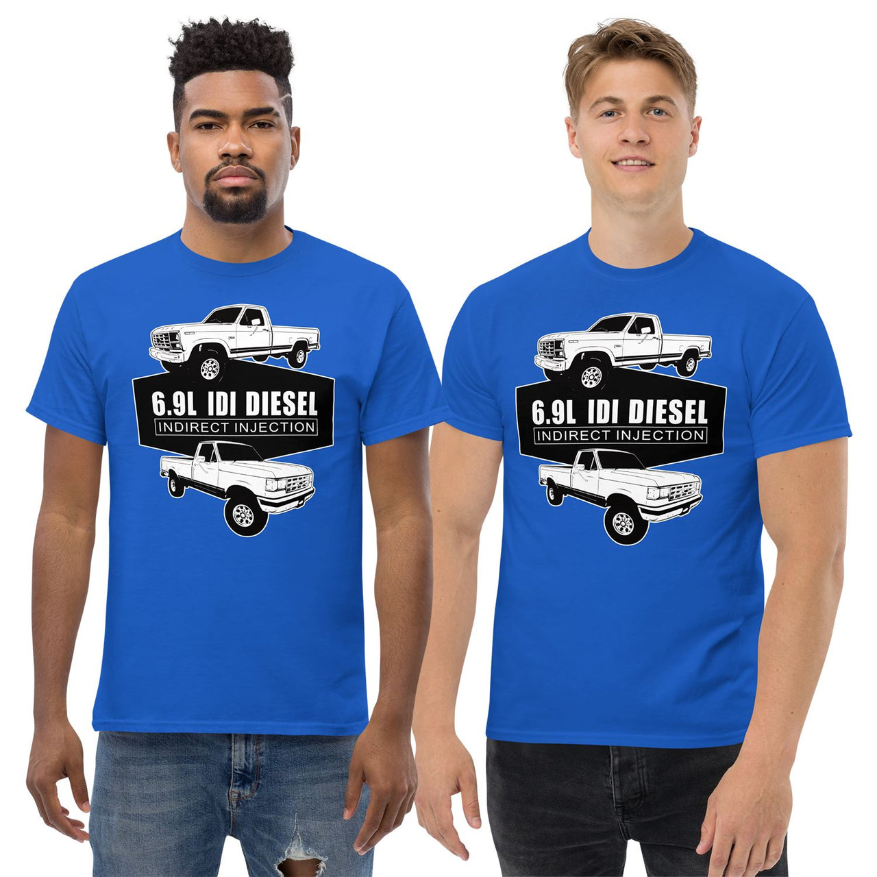 6.9 IDI Diesel OBS Truck T-Shirt-In-Black-From Aggressive Thread