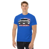 Thumbnail for Man Posing In 24v Cummins T-Shirt From Aggressive Thread - Blue