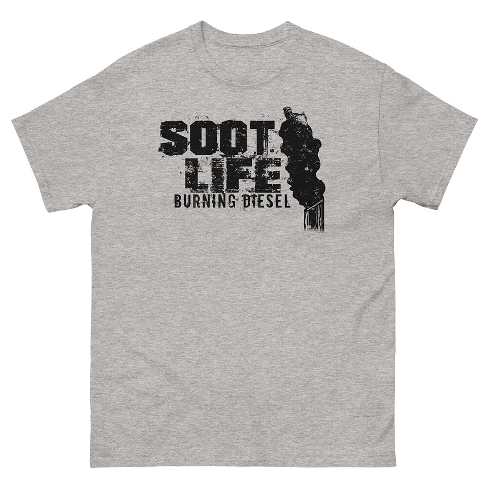 Soot Life Diesel Truck t-shirt From Aggressive Thread - Grey