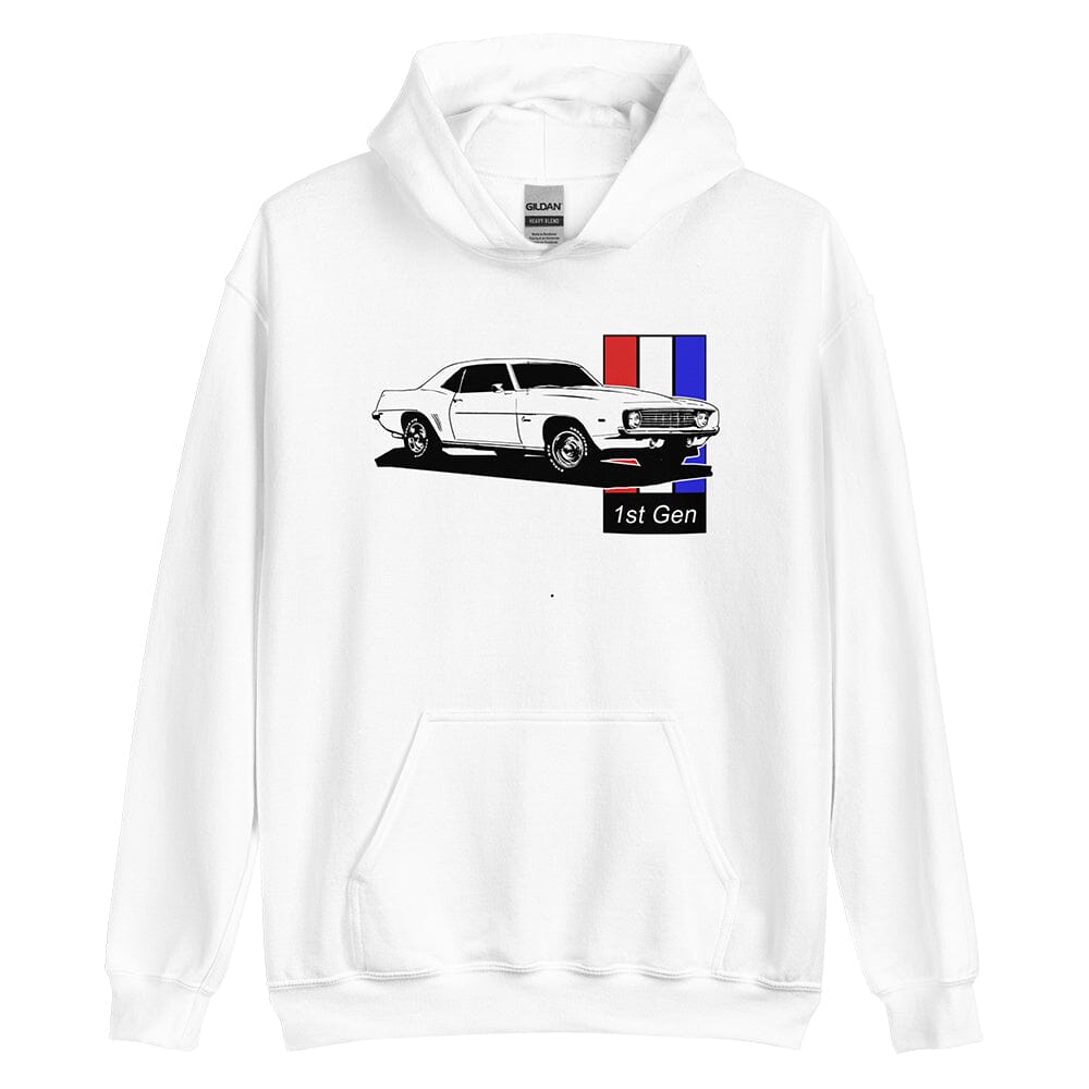69 Camaro Hoodie From Aggressive Thread - white