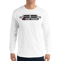 Thumbnail for man modeling 12v Cummins Second Gen Dodge Ram Long Sleeve in white