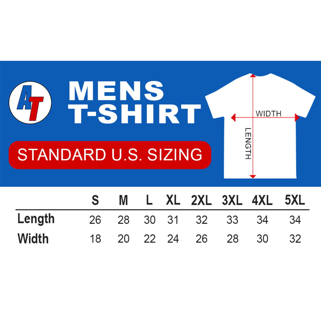 72 C10 T-Shirt Size Chart