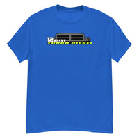 Thumbnail for man modeling 12 valve cummins second gen dodge ram tshirt - royal
