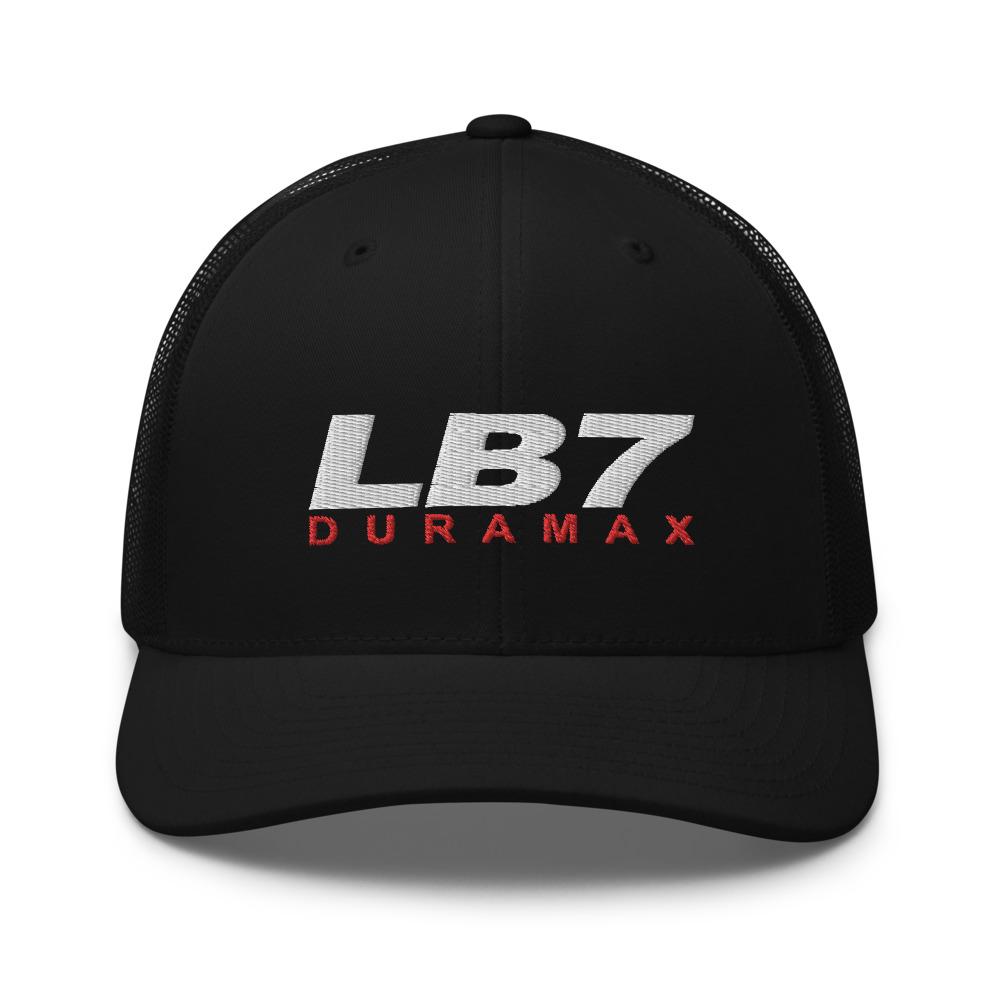 LB7 Duramax Hat Trucker Cap-In-Black-From Aggressive Thread