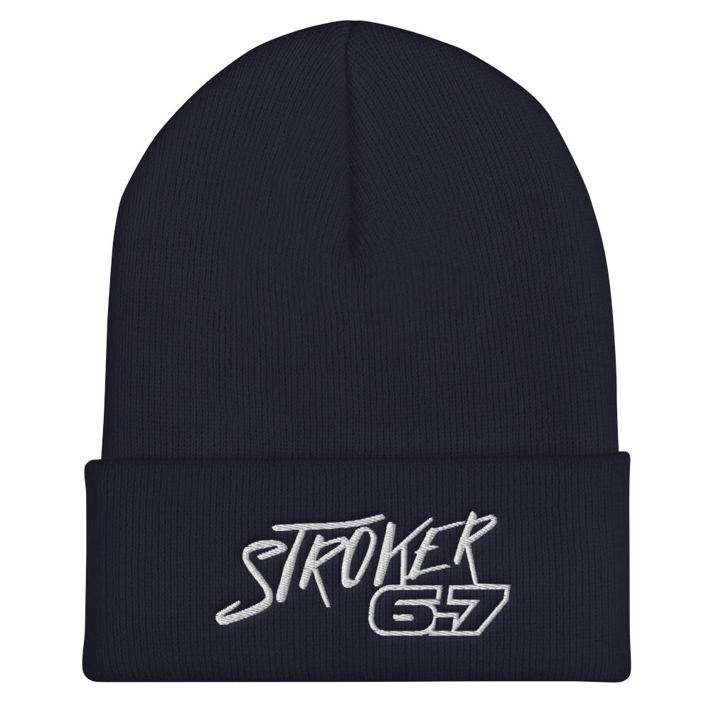 Power Stroke 6.7 Cuffed Beanie-In-Navy-From Aggressive Thread