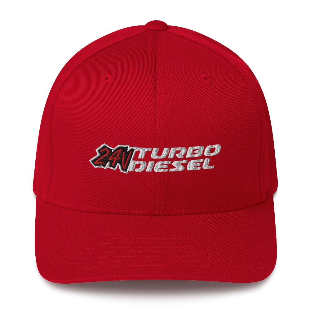 24 Valve 5.9 Diesel Flexfit Hat in red