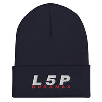 Thumbnail for L5P Duramax Winter Hat Cuffed Beanie-In-Navy-From Aggressive Thread