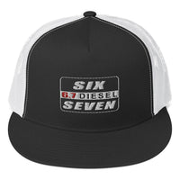 Thumbnail for 6.7 Diesel Trucker hat in black and white