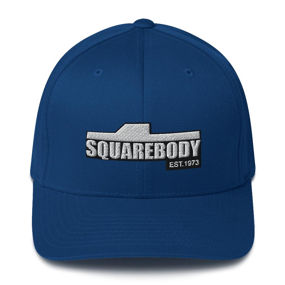 Square Body Flexfit Hat in royal