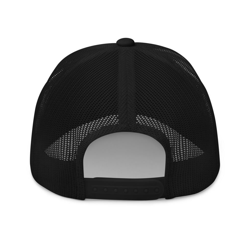 Squarebody Square Body Round Eye Hat Trucker Cap in black back view