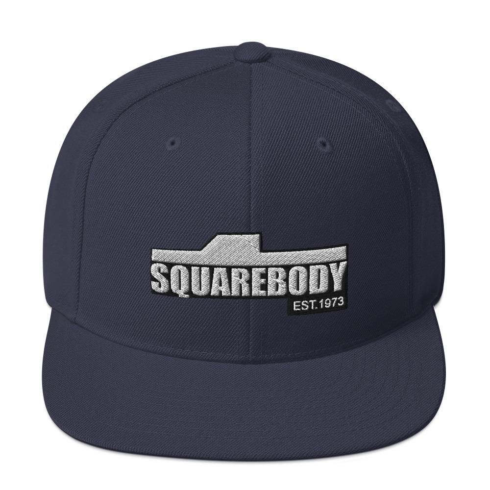 Squarebody Square Body Snapback Hat-In-Navy-From Aggressive Thread