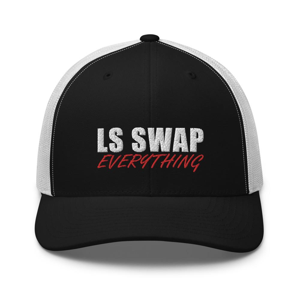 LS Swap Everything Hat Trucker Cap-In-Black/ White-From Aggressive Thread
