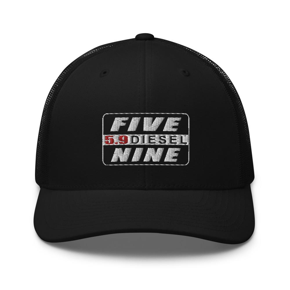 5.9 diesel engine hat in black