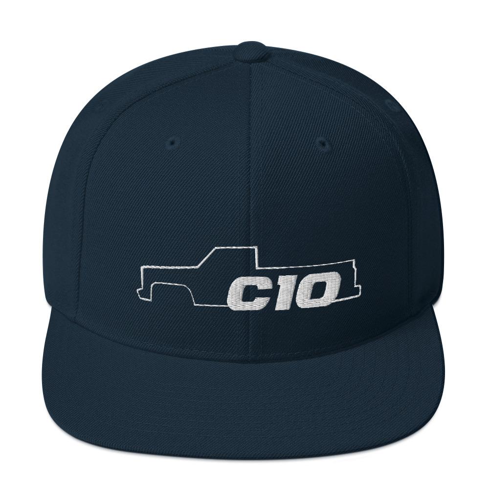 C10 Squarebody Square Body Snapback Hat-In-Dark Navy-From Aggressive Thread