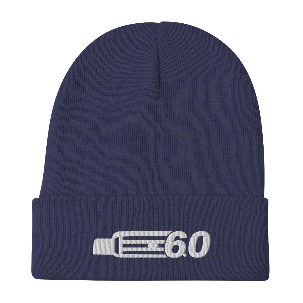 6.0 Powerstroke Diesel Winter beanie hat in navy