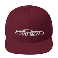 Thumbnail for Third Gen Camaro Snapback Hat-In-Maroon-From Aggressive Thread
