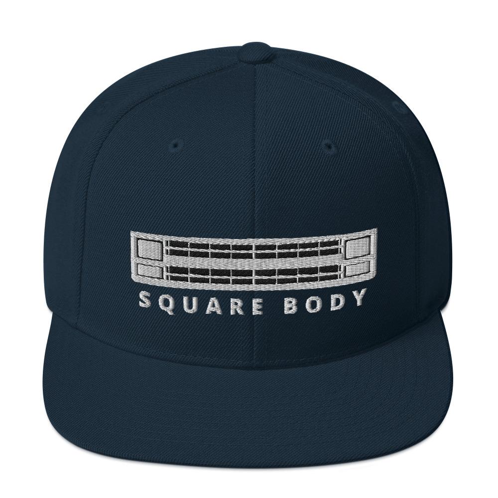 Squarebody Square Body Snapback Hat-In-Dark Navy-From Aggressive Thread