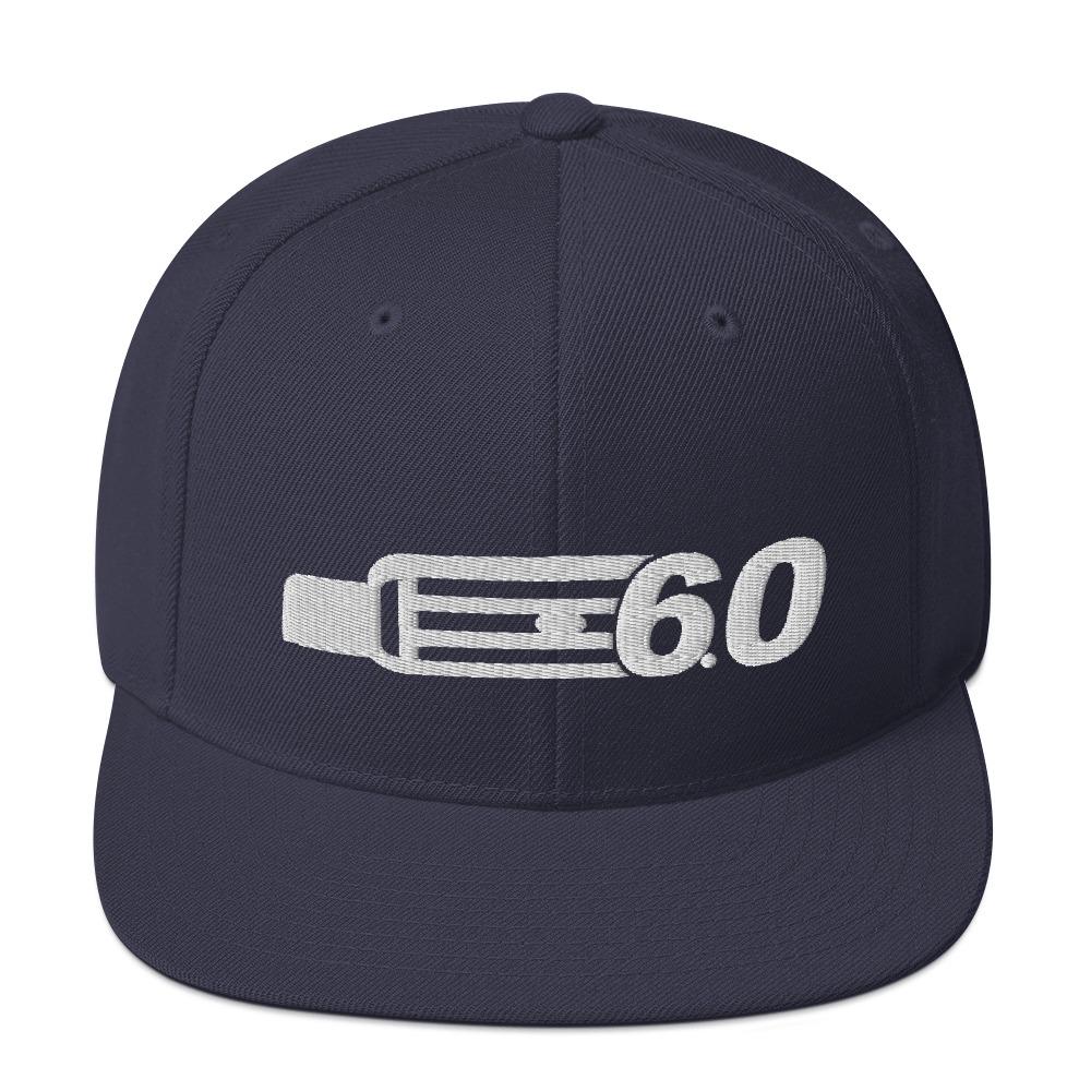 6.0 Power Stroke Snapback Hat-In-Navy-From Aggressive Thread
