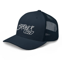 Thumbnail for Power Stroke 6.7 Hat Trucker Cap-In-Black-From Aggressive Thread