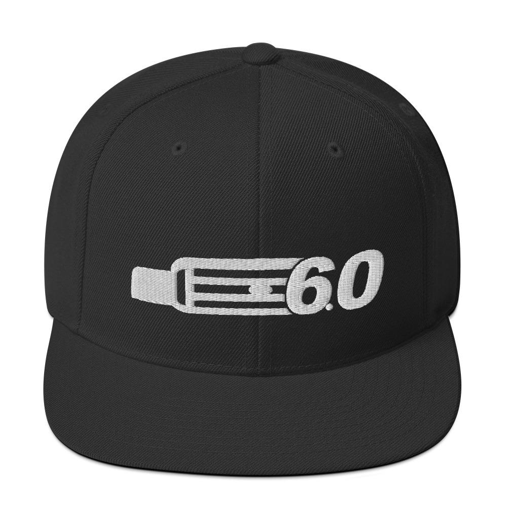 6.0 Power Stroke Snapback Hat-In-Black-From Aggressive Thread