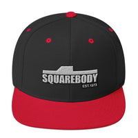 Thumbnail for Squarebody Square Body Snapback Hat-In-Black/ Red-From Aggressive Thread