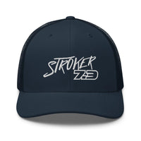 Thumbnail for Power Stroke 7.3 Hat Trucker Cap-In-Navy-From Aggressive Thread
