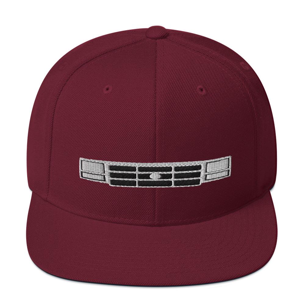 OBS Snapback Hat-In-Maroon-From Aggressive Thread