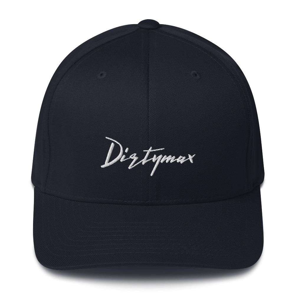 Duramax Dirtymax Flexfit Hat Structured Twill Cap (closed back)-In-Dark Navy-From Aggressive Thread
