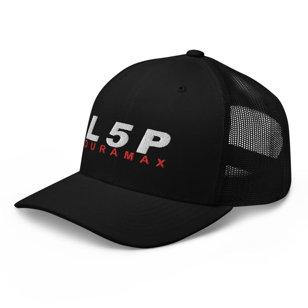 L5P Duramax Hat Trucker Cap-In-Black-From Aggressive Thread