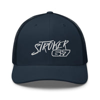 Thumbnail for Power Stroke 6.7 Hat Trucker Cap-In-Navy-From Aggressive Thread
