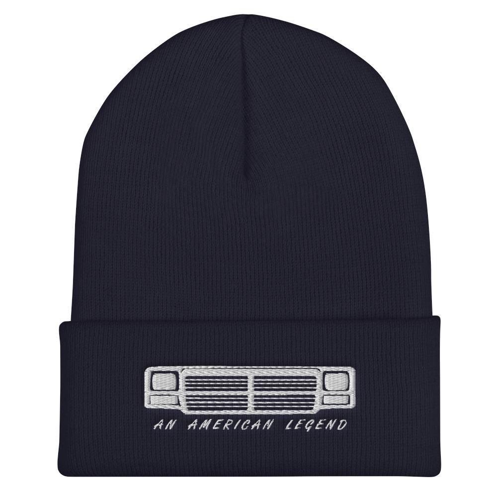 First Gen Winter Hat Cuffed Beanie-In-Navy-From Aggressive Thread